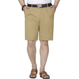 Men Shorts Middle Aged Cotton Thin Straight Casual Father Khaki Grey Black White Male Summer MartLion