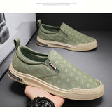 Shoes Men's Spring Summer Breathable Fabric Casual Print Flat Skateboard Slip-on Loafers Mart Lion   