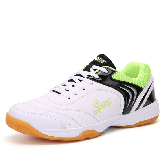 Men's and women's summer badminton shoes tennis table tennis shoes training sneakers MartLion white green 36 