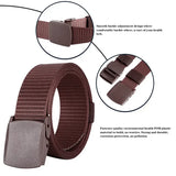 Military Men's Belt Army Belts Adjustable Belt Outdoor Travel Tactical Waist Belt with Plastic Buckle for Pants 120cm MartLion   