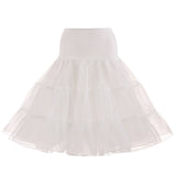 Women's Vintage Tulle Petticoat Underskirt MartLion Beige M 