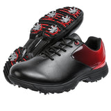 Men's Golf Shoes Waterproof Golf Sneakers Outdoor Golfing Spikes Shoes Jogging Walking Mart Lion HeiHong-1 8.5 