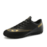 Soccer Shoes Cleats Futbol Anti-Slip Football Boots Futsal Training Sneakers Chuteira Campo Society MartLion 205086-TF-black EUR Size 34 
