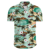 Flower Casual Men's Shirts Print With Short Sleeve For Korean Clothing Floral MartLion