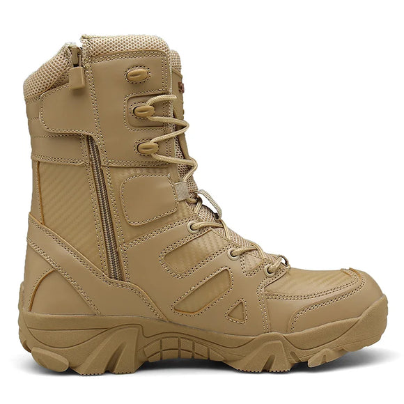  Men's Military Tactical Boots Special Force Leather Waterproof Desert Combat Ankle Army Work Shoes MartLion - Mart Lion