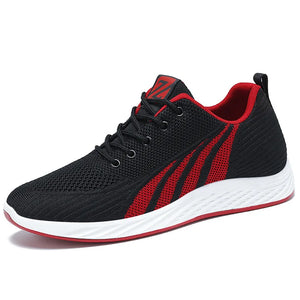 men's shoes breathable trendy running Korean version lace up lightweight casual shoes MartLion B601-Red 39 