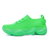 Chunky Summer Sneakers Men's Breathable Sport Shoes Mesh Running Tennis Slip on Casual Walking Mart Lion Light Green 36 