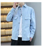 Men's Casual Blouse Cotton Linen Shirt Loose Tops Long Sleeve Tee Shirt Spring Autumn Casual Handsome Shirts MartLion   
