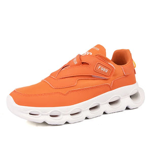 Orange Platform Sneakers Men's Breathable Low Designers Shoes Hook Loop Hip-hop zapatillas de hombre MartLion orange F989 39 CHINA