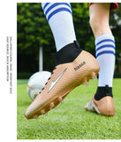 Men's Soccer Shoes High Ankle Soccer Boots Outdoor Anti-slip Grass Training Soccer Sneakers  Football Shoes MartLion   
