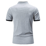 Summer Polo Shirts Men's Cotton Short Sleeve Causal Polo Shirts Solid Color Slim Tops Tees Clothing Mart Lion   