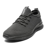 Men‘s Running Shoes Breathable Sneakers Women Tennis Trainers Lightweight Casual Sports Shoes Lace-up Anti-slip Mart Lion Dark grey 37 