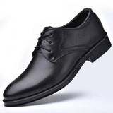 Men Leather Shoes Dress Shoes All-Match Casual Shoes MartLion black 43 