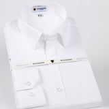 Men's Non Iron Standard-fit Solid Basic Dress Shirt Formal Premium 100% Cotton Long Sleeve Work Office Mart Lion   