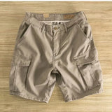 Cargo Shorts Men Khaki Jogger Multi-Pocket Military Cargo Shorts Men Casual Loose Shorts Male MartLion Khaki M 