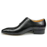 Men's Leather Shoes Carved Brogue British Formal Pointed Oxford Office Casual MartLion   