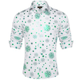 Men's Christmas Shirts Long Sleeve Red Black Green Novelty Xmas Party Clothing Shirt and Blouse with Snowflake Pattern MartLion   