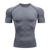 Men's T Shirt Outdoor Training Fitness Gym Jogging Running Sweatshirt Bat/-Man Compression Shirts Tight Elastic MartLion 6 S CHINA