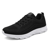 Running Shoes Men's Sneakers Breathable Flat Oudoor  Basket  White Sneakers MartLion 9022-black white 39 