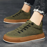 Green Casual Sneakers Men's Designer Suede Shoes Streetwear Hip Hop Platform Slip on Vulcanized MartLion   