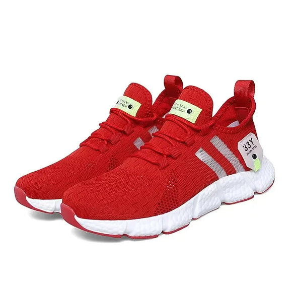  Sneakers Men's Breathable Running Red Pink Tennis Shoes Comfort Casual Walking Women Zapatillas Hombre MartLion - Mart Lion