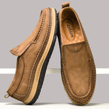 Genuine Leather Men's Shoes Versatile Casual Loafers Soft Sole Moccasins Slip-On Driving Hiking MartLion   