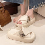 Summer step on the shit sense slippers women wear show foot small soft bottom beach sandals MartLion   