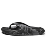 Men's Flip Flops Summer Slippers Family Bathroom Beach Sandals Slippers EVA Outdoor Casual Flat Shoes Hombre MartLion 2017-mamba black 43 