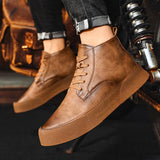 Men's Boots Outdoor Comfy Leather Classic Autumn Shoes Casual Mart Lion   