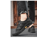 Men's Casual Shoes Summer Breathable Thin Driving Mesh Finish Cover Feet Black Sports MartLion   