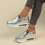 Hidden Heel Sneakers for Women Spring Chunky Platform Vulcanized Shoes Lightweight Slip-On Height Increasing Sports MartLion   