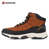 Baasploa Winter Men's Outdoor Shoes Hiking Waterproof Non-Slip Camping Safety Sneakers Casual Boots Walking Warm MartLion 114701-HZ 41 