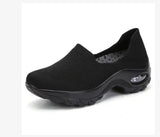 Platform Shoes Sneakers Women Running Breathable Mesh Slip-On Sports MartLion all black 42 