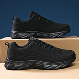 Men's Lace Up Knit Sneakers Casual Outdoor Athletic Running Walking Gym Sports Outdoor Male Women Breathable Shoes