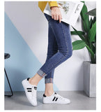 Women's Genuine Leather Sneakers Casual Sports Shoes Vulcanized White Flat Shoe Ladies White Sneakers MartLion   