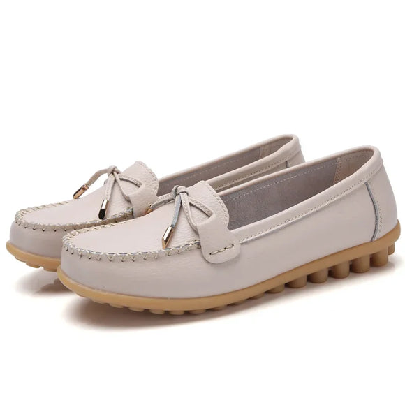 Woman Flats Shoes Ballet Flat Sneakers Genuine Leather Spring  Soft Moccasins Ladies Boat Ballerina Espadrilles Creepers MartLion   