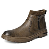  British Style Men's Interview Formal Boots High-end Short Winter Trend High Top Shoes MartLion - Mart Lion