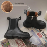 Autumn Winter Girls Short Boots Little Princess Forest Green Chimney Boys British Style Baby Cotton Shoes MartLion   