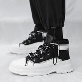 Autumn Men's Casual Sneakers Leather Platform Ankle Boots High-top Basketball Trainers Breathable Sport Shoes Mart Lion   
