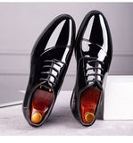 Men's Dress Shoes Luxury Oxford Leather Breathable Rubber Dress Office Wedding Flats Footwear Mart Lion   