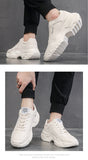 Sneakers Men;s Casual Platform Running Sport Shoes Spring Autumn White Lace Up Outdoor Vulcanize Zapatillas Mart Lion   