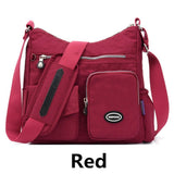 Luxury Handbags Women Bags Designer Waterproof Nylon Cloth Crossbody Large Capacity Lady Shoulder Tote Mart Lion Red Wine  NB101  