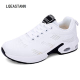 Autumn Women's Sports Shoes Breathable And Running Casual Increased Mesh Zapatos De Mujer Mart Lion White 4.5 