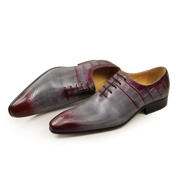 Men's Dress hochzeit schuhe herren Handmade Spectator Shoes Grey Carving Oxford zapatos chaussure homme MartLion Assorted 39 
