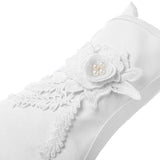  Casual Canvas Shoes Inner Zipper Flower Decorative Rubber Mid Barrel Elevated Women's Shoes MartLion - Mart Lion