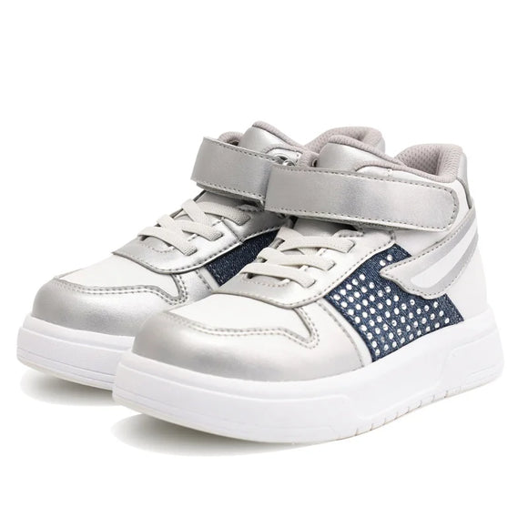 Child Sneakers Silvery Decorate Kids School Arch Support Correction Casual Shoes for Girls and Boys MartLion