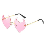Lovely Pink Color Heart Square Sunglasses Jelly Color Protection Shades Summer Party Women Eyewear MartLion Pink 23  