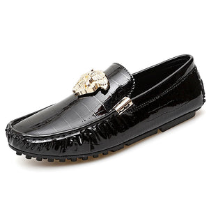 Casual Men's Shoes Luxury Brand Lazy Youth Slip on Formal Loafers Moccasins Driving Shoes MartLion black 35 