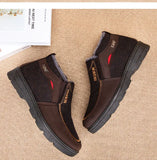 Step on middle-aged and elderly men's cotton shoes winter thickened warm cloth casual thick soled snow boots MartLion   