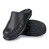 Shoes Men's Slippers EVA Slip on Flats Walking Half Slipper Soft Household Sandals Zapatillas Hombre Mart Lion Black 40 